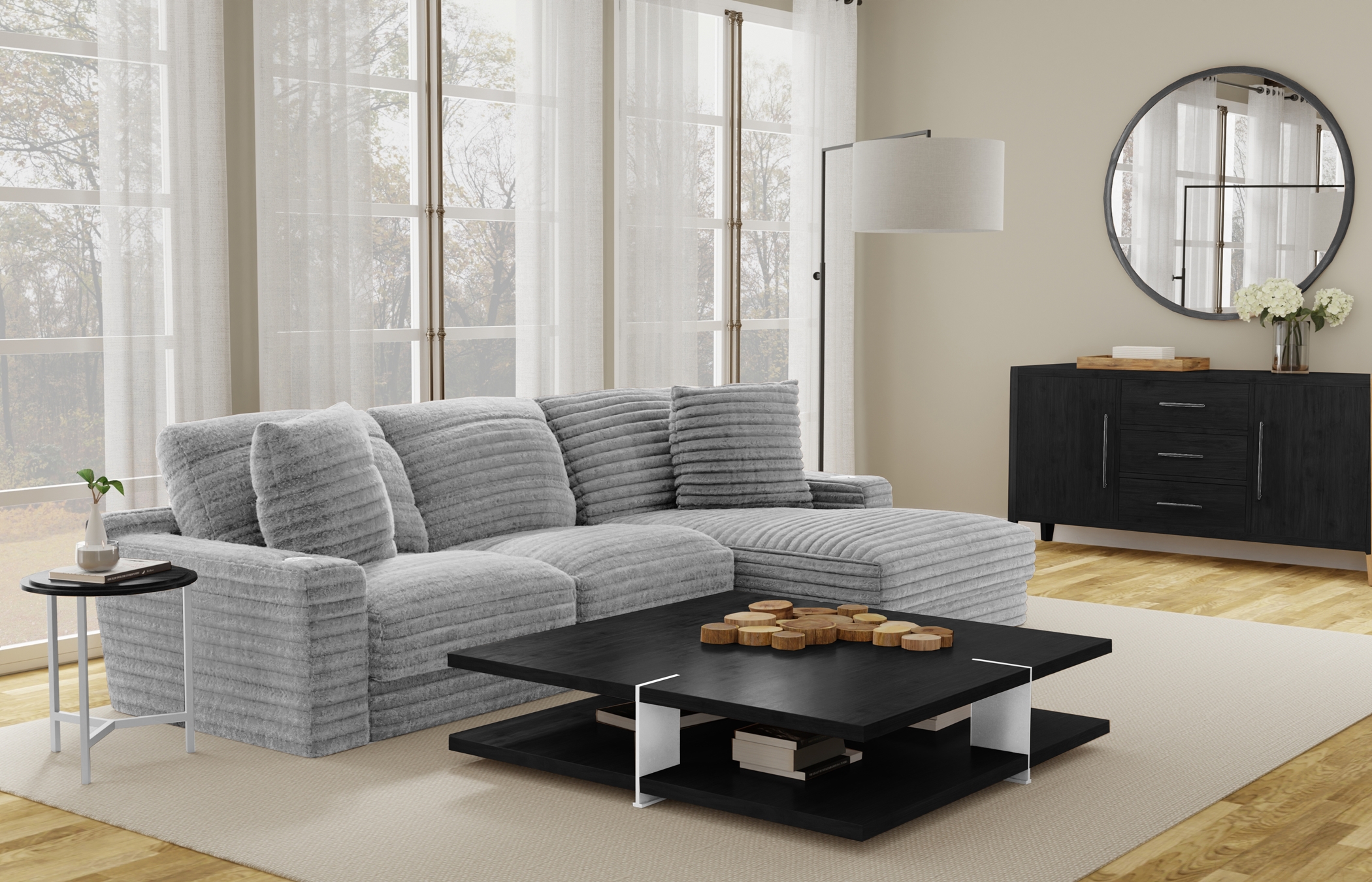 3045 Oyster Sectional - Click Image to Close